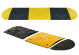 Verkeersdrempel rubber compleet - < 30km/u - 30mm hoog - geel zwart