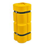 Protection de colonne 200 à 300 mm en plastique jaune et noir