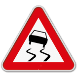 Panneau G2000 - A15 - Chaussée glissante