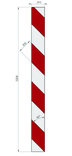 Kaderrand strook 1-delig - 3208x293mm rood/wit Silca/VPD | Klasse 3
