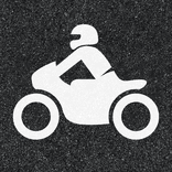Marquage thermoplastique symbole moto - plusieurs dimensions