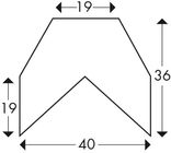 Protection des angles en plastique - 36x40mm type AA - autocollant