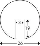Kantenschutzprofil PU-Schaum Ø40mm Typ B – mit 8 mm Schlitz
