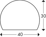 Stootbescherming kunststof - zelfklevend stootprofiel voor vlakke oppervlakken - 40x30mm type C
