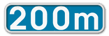 Panneau G2000 - G type Ia - Indication d'une distance