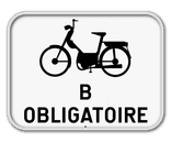 Panneau G2000 - M6 - Obligation pour les cyclomoteurs de classe B