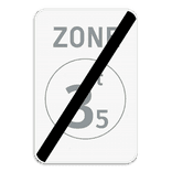 Zonebord SB250 ZC21/ – Einde zone verboden massa boven aanduiding