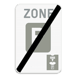 Zonebord SB250 ZE9a parkeerschijf/ - Einde parkeerzone met parkeerschijf