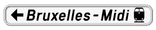 Panneau G2000 - F34a - Signal de direction à proximité des équipements et établissements publics ou d'intérêt général (gauche)