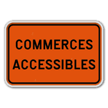 Panneau G2000 - F39 - Signal de préavis annonçant une déviation - Commerces accessibles