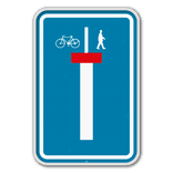 Panneau G2000 - F45b - Voie sans issue, excepté pour les piétons et les cyclistes