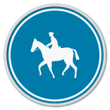 Panneau d'obligation G2000 D13 - Chemin obligatoire pour les cavaliers