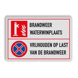 Combinatiebord Brandweer waterwinplaats, plek vrijhouden