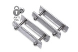 Kit de fixation antivol pour panneau sur clôture ou grillage - lot de 2
