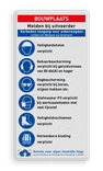 Vlak PBM Bouwplaats bord met 6 veiligheidsinstructies