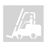 Pochoir Gabarits de pulvérisation pour le marquage routier - chariot élévateur à fourche