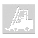 Wegmarkering spuitmal PVC (5mm) - Sjabloon heftruck