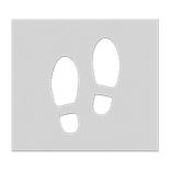 Pochoir empreintes de pas - plusieurs dimensions
