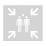 Pochoir point de rassemblement - plusieurs dimensions