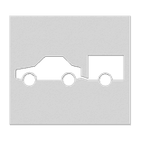 Pochoir voiture avec remorque - plusieurs dimensions