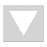 Pochoir triangle cédez le passage - plusieurs dimensions
