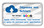 Panneau d'information G2000 -1800x800mm réfléchissant avec votre propre impression