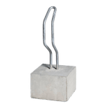 Fietsbeugel staal recht - met betonvoet 300x300x200mm