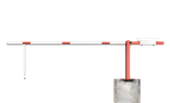 Absperrschranke aus Stahl mit Gegengewicht und Pendelstütze