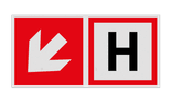Brand bord Bluswaterhydrant met pijl