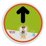 Informatiebord rond reflecterend met je eigen opdruk