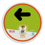 Informatiebord rond reflecterend met je eigen opdruk
