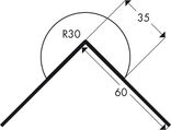 Kantenschutzprofil Kunststoff Ø60mm – 1 Meter – reflektierend & verschraubbar