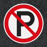 Marquage thermoplastique parking interdit - plusieurs dimensions