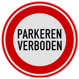 Verkeersbord parkeren verboden - reflecterend