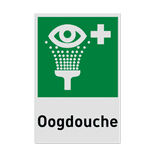 Reddingsbord met pictogram en tekst Oogdouche