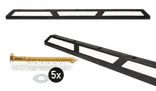 Varkensrug rubber zwart/wit - Stootband parkeerplaats - 1760x145x120mm - reflecterend