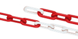 Chaîne en acier galvanisé rouge/blanc pour délimitation extérieure