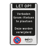 Verkeersbord verboden (brom)fietsen plaatsen - RVV E03 - reflecterend