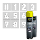 Sprühschablonenset 0–9 Zahlen - inkl. Markierspray