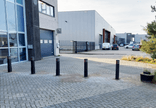 Leitpfosten Diamantkopf aus Recycling-Kunststoff + Rot/Weiß Reflektor