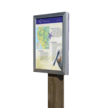 Posterframe aluminium met voorruit en paneel met eigen ontwerp