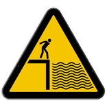 Waarschuwingsbord Diep water