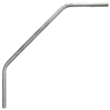 Schoorpaal staal - 1500mm - buis Ø48mm