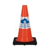 Cône de chantier 30cm réfléchissant et personnalisable – base lestée