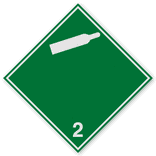 Autocollant ou panneau - ADR 2.2a - Gaz ininflammables et non toxiques