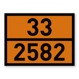 Veiligheidspictogram Oranje ADR - Identificatie Gevaarlijke stoffen - reflecterend