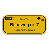 Trage wegenbord 450x200mm reflecterend met je eigen opdruk