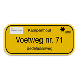 Trage wegenbord 450x200mm reflecterend met je eigen opdruk