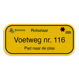 Trage wegenbord 450x200mm reflecterend met je eigen opdruk