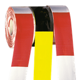 Ruban de balisage 500m - jaune/noir ou rouge/blanc